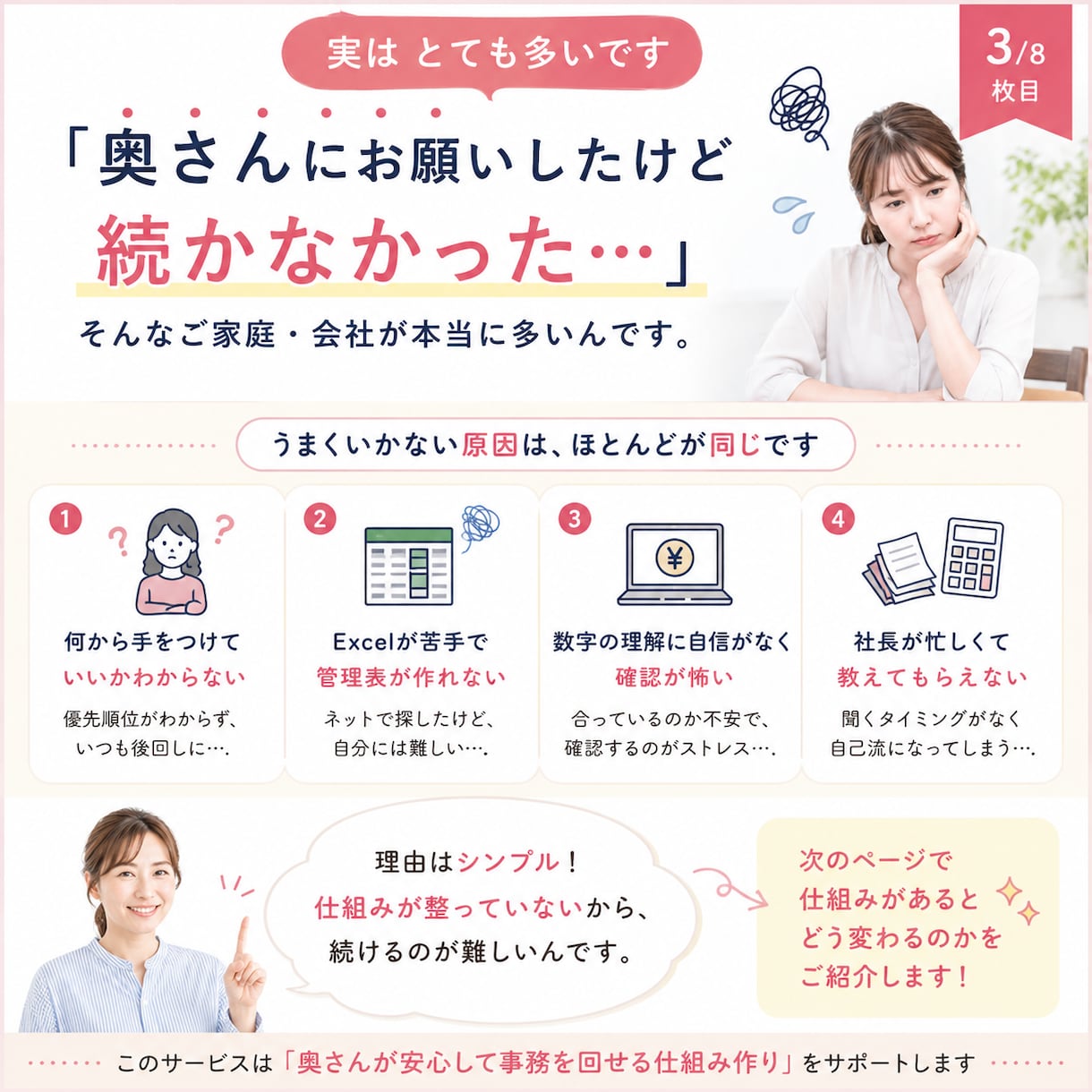 一人社長と奥さまの経理の仕組み作りをサポートします Excelが苦手でも安心！経理を一緒に整えます イメージ3