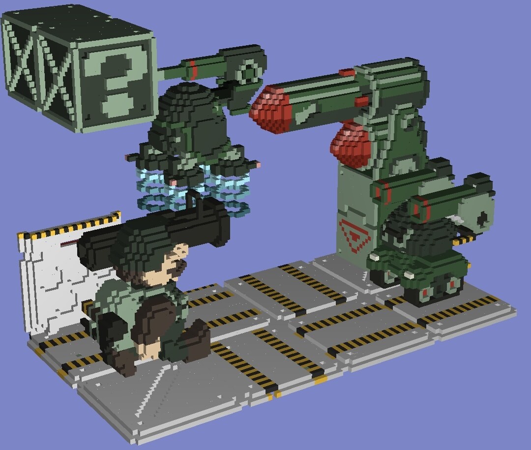 voxel ボクセルアート製作受付けます 2D➡︎3Dに!ドット画(え)やアイロンビーズ図案製作も。 イメージ1