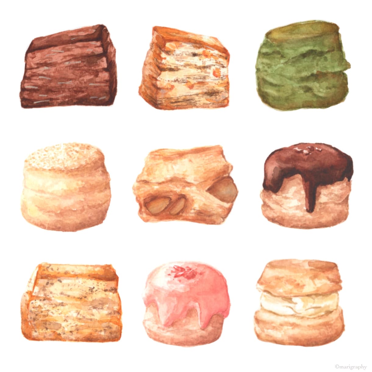 水彩画でケーキや焼き菓子のイラストを描きます 〜丁寧なヒアリング〜　温かく優しいタッチが得意です♪ イメージ9