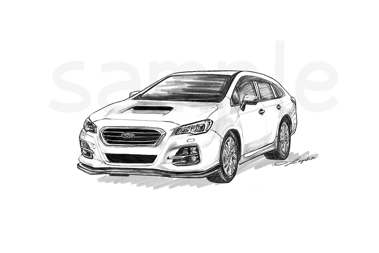 愛車イラストお描きします 記念品やプレゼントにもおすすめです☆ イメージ7