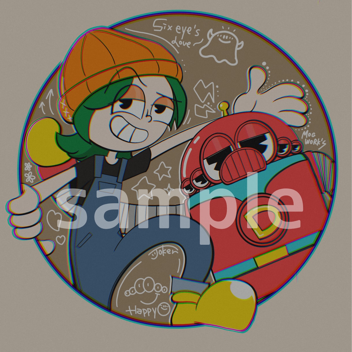 レトロ感溢れるカートゥーンイラストお描きします アイコンや挿し絵等にピッタリです！ イメージ1