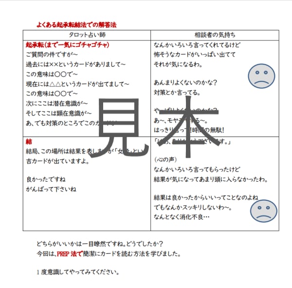 タロットリ―ディングのポイントのテキスト販売します コンビネーションリーディングが苦手なあなたの占いが変わります イメージ3