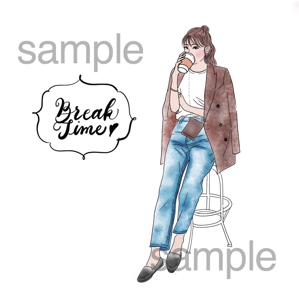 オシャレで大人可愛いイラストをタイポ込みで書きます 現役デザイナーが女性の感性を生かして仕上げます！商用利用可。 イメージ2