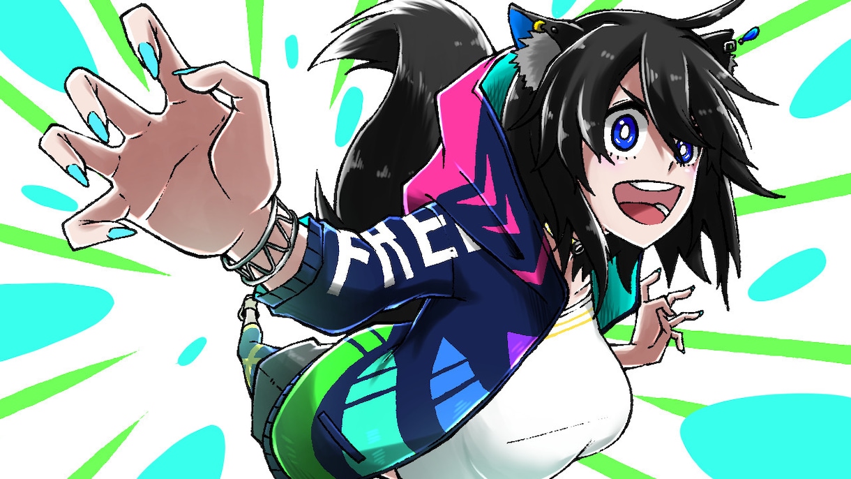 少年漫画風のカッコイイ1枚絵描きます 躍動感がありカッコイイ配信画面や動画のサムネイルを描きます！ イメージ9