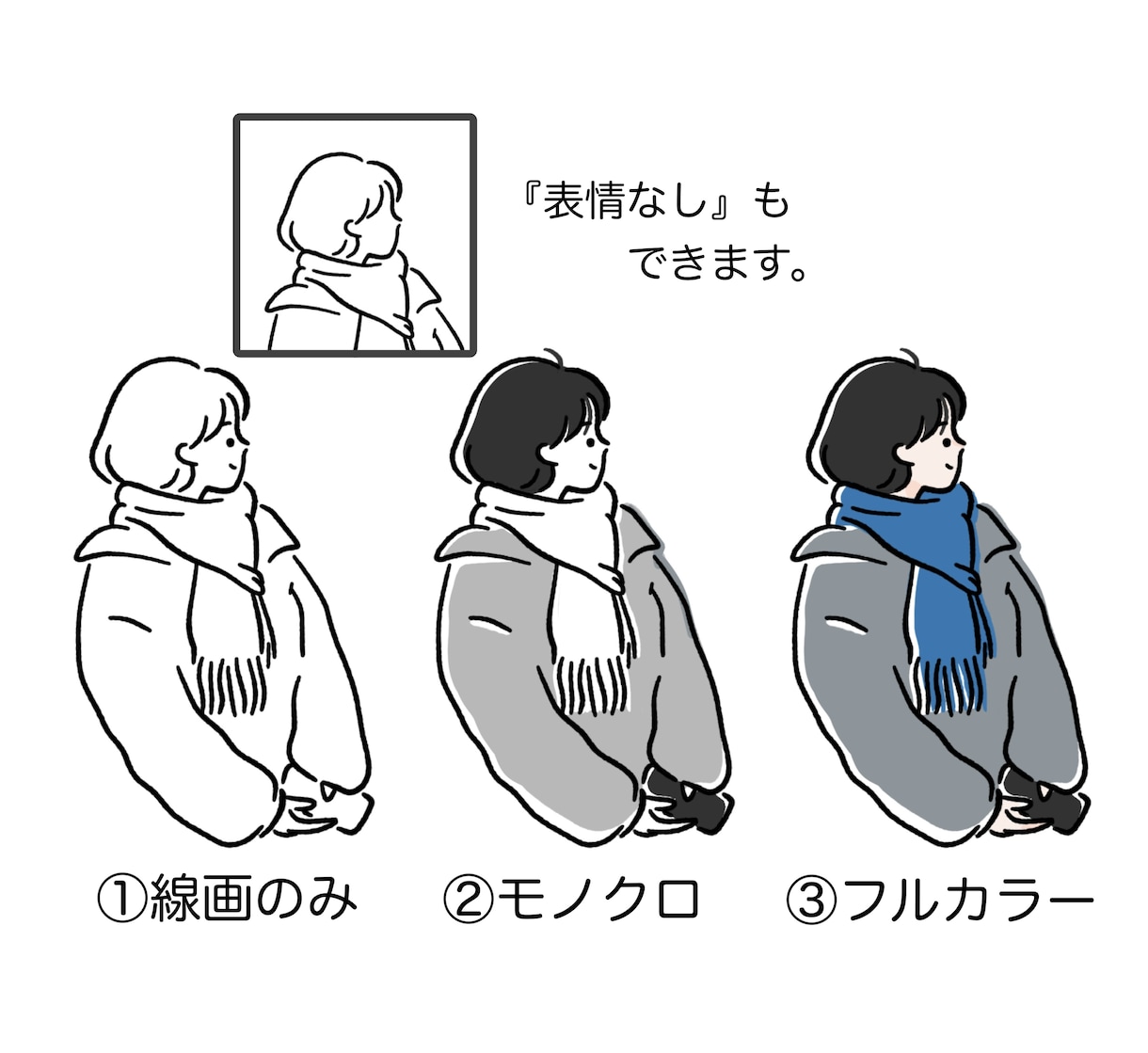 写真から♡シンプルかわいい線画イラスト描きます 思い出の写真をイラスト化してみませんか？ イメージ2