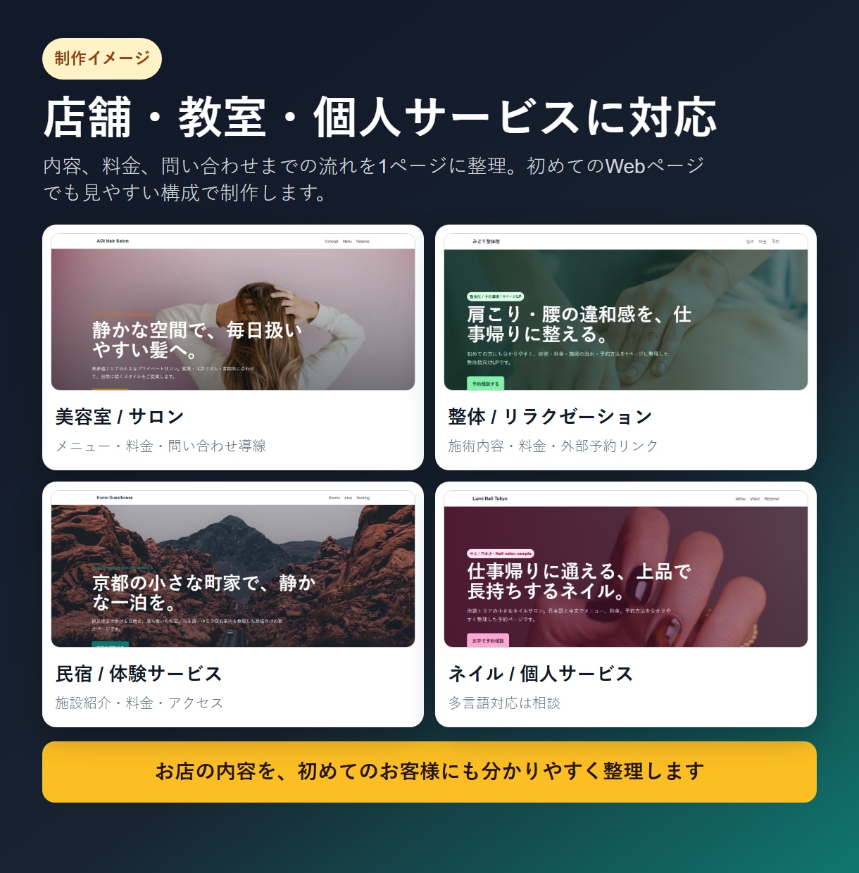 店舗向け1ページLPを制作します 小規模店舗向け｜スマホ対応・3日目安 イメージ5