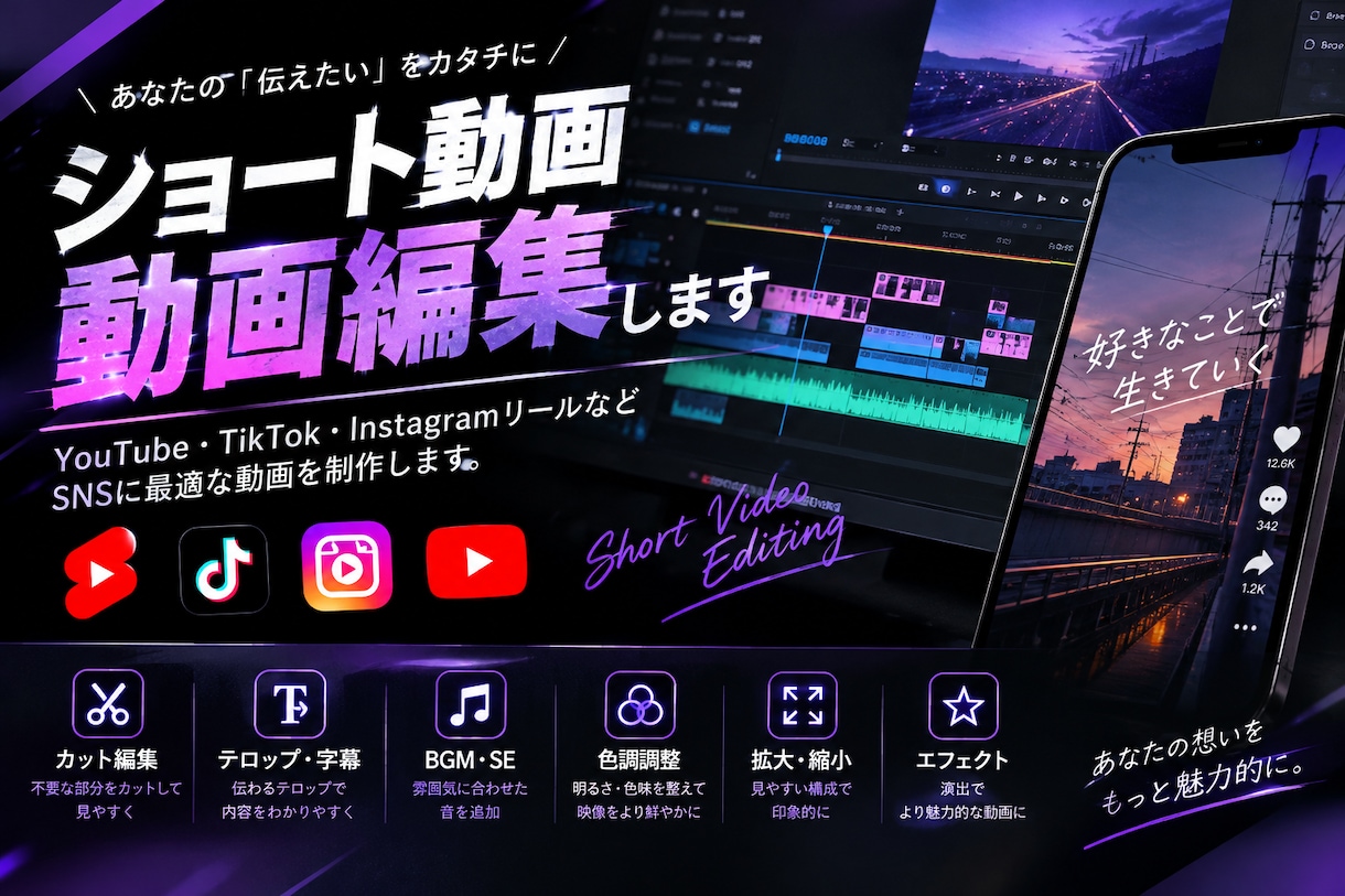 動画編集をさせていただきます ご希望に合わせて動画を編集します！丁寧に対応します イメージ1