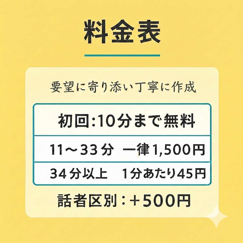 丁寧な文字起こし・テープ起こし承ります ｜初回10分まで無料！～修正２回まで無料～ イメージ2