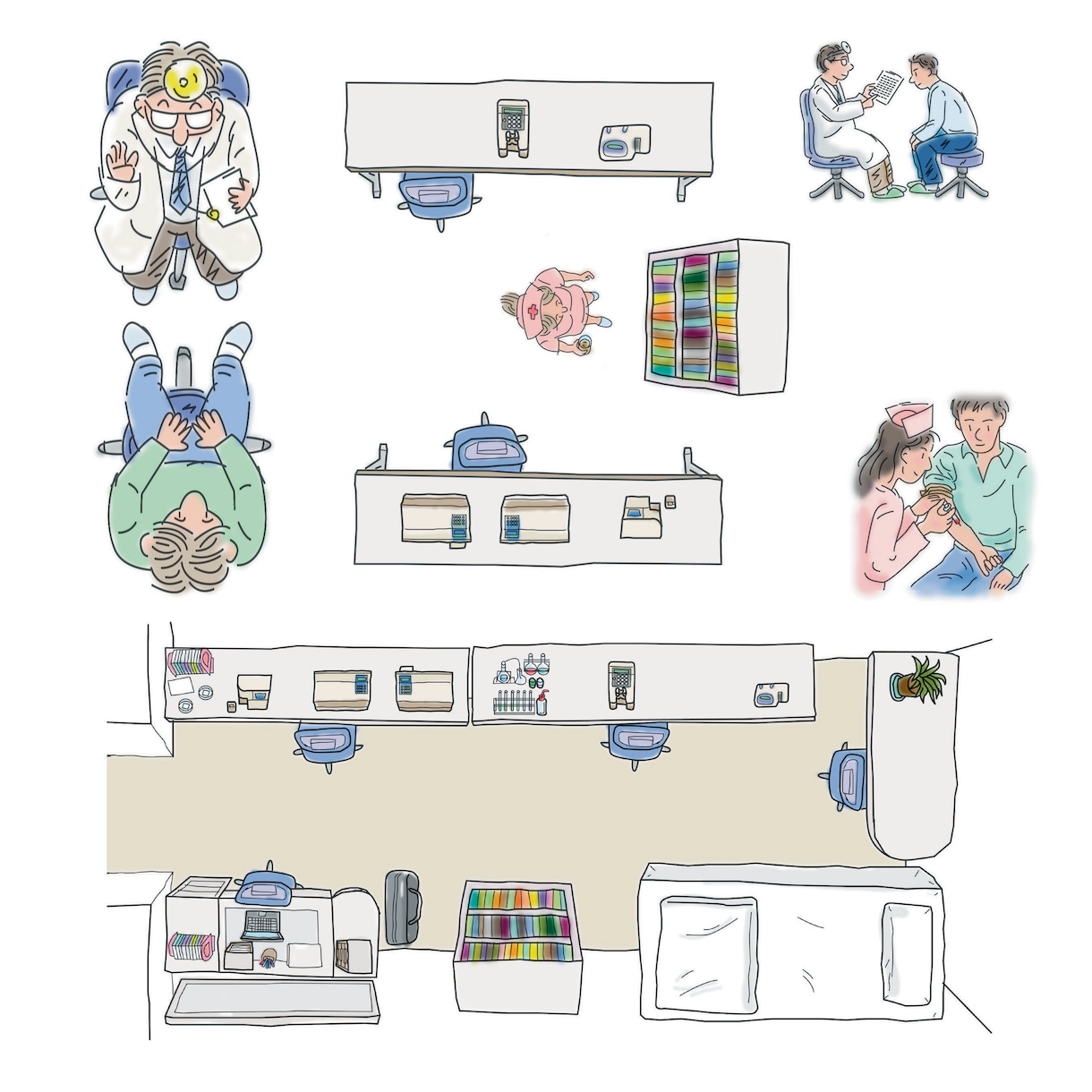 サッパリした線画イラスト描きます 様々な職業からマニュアル、漫画展開までイラストに！ イメージ4