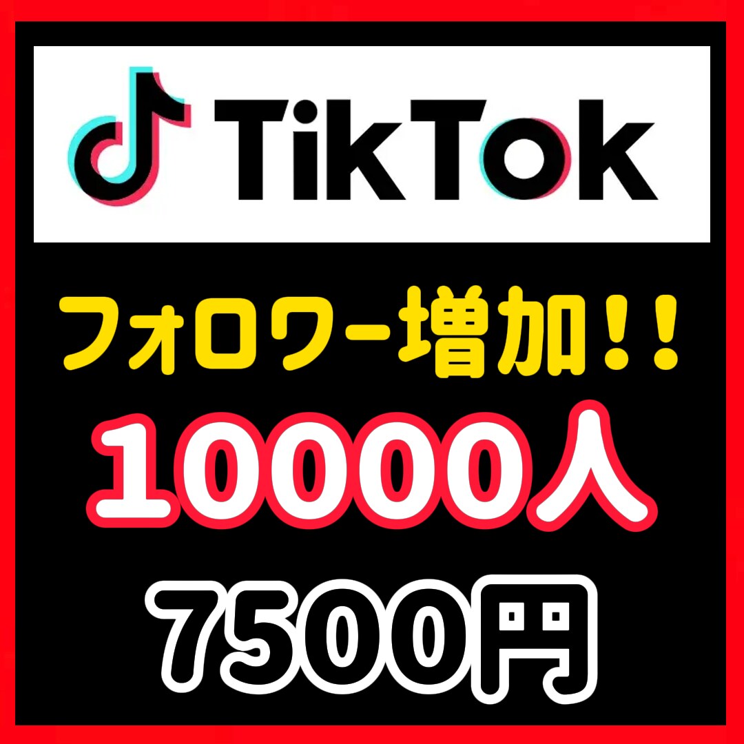 TikTokのフォロワーを1万人増やします ちょっとした疑問でもご連絡ください！ イメージ1