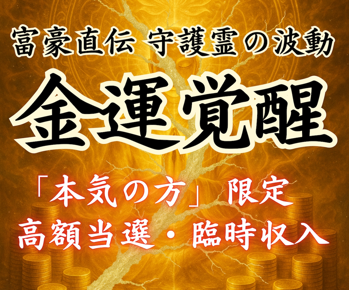 金運覚醒の儀【富豪直伝】金の波動を強く引き寄せます 守護霊の金脈波動修正・お金を引き寄せる金運上昇体質に！ イメージ1