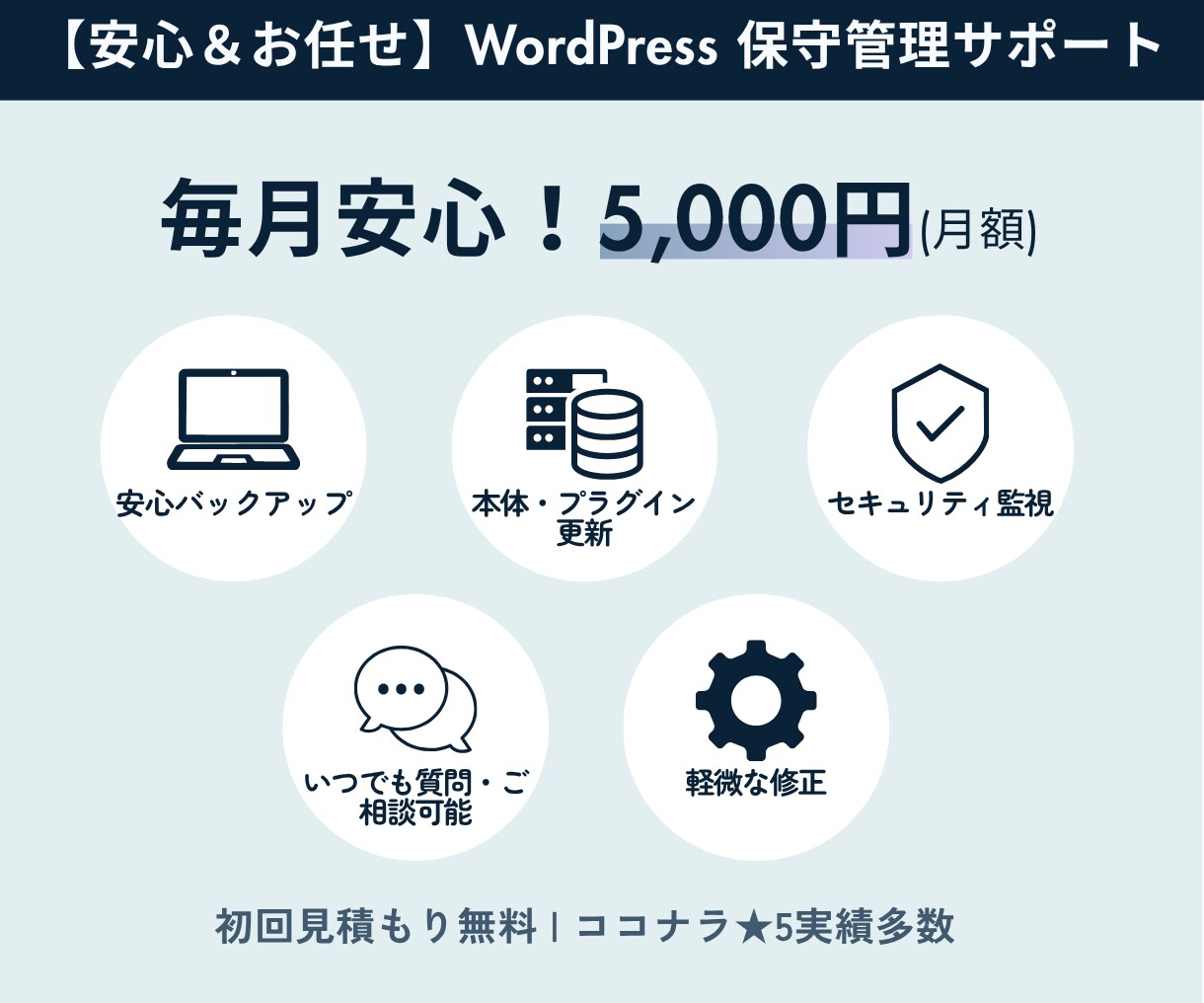 ホームページの保守管理します ホームページ制作後の安心・安全の保守管理、お任せください！ イメージ1