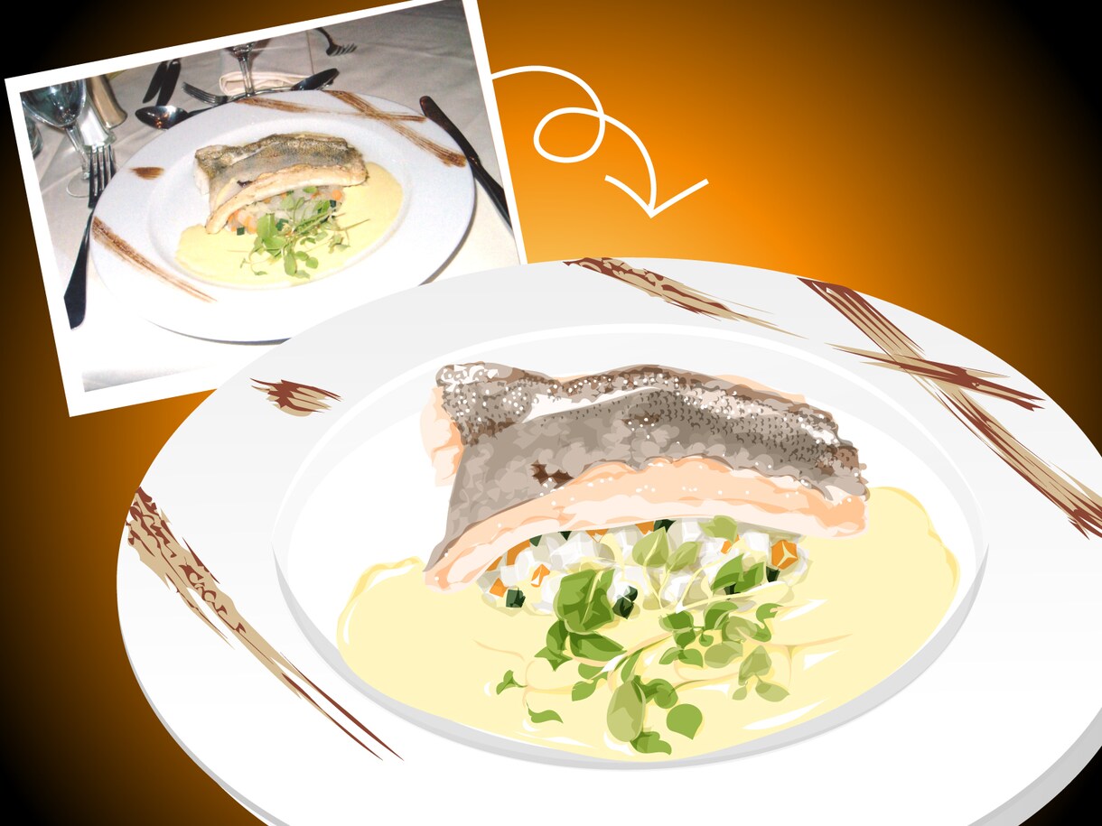 料理写真からイラストを作成します Adobe Illustlatorで作成いたします イメージ6