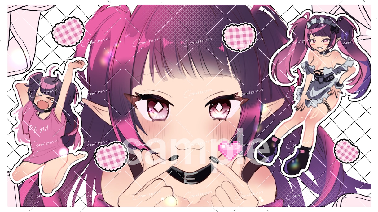 短納期可能◎かわいい詰め込みイラスト描きます 配信用MV、サムネやSNSのアイコンなどなんでも◎ イメージ3