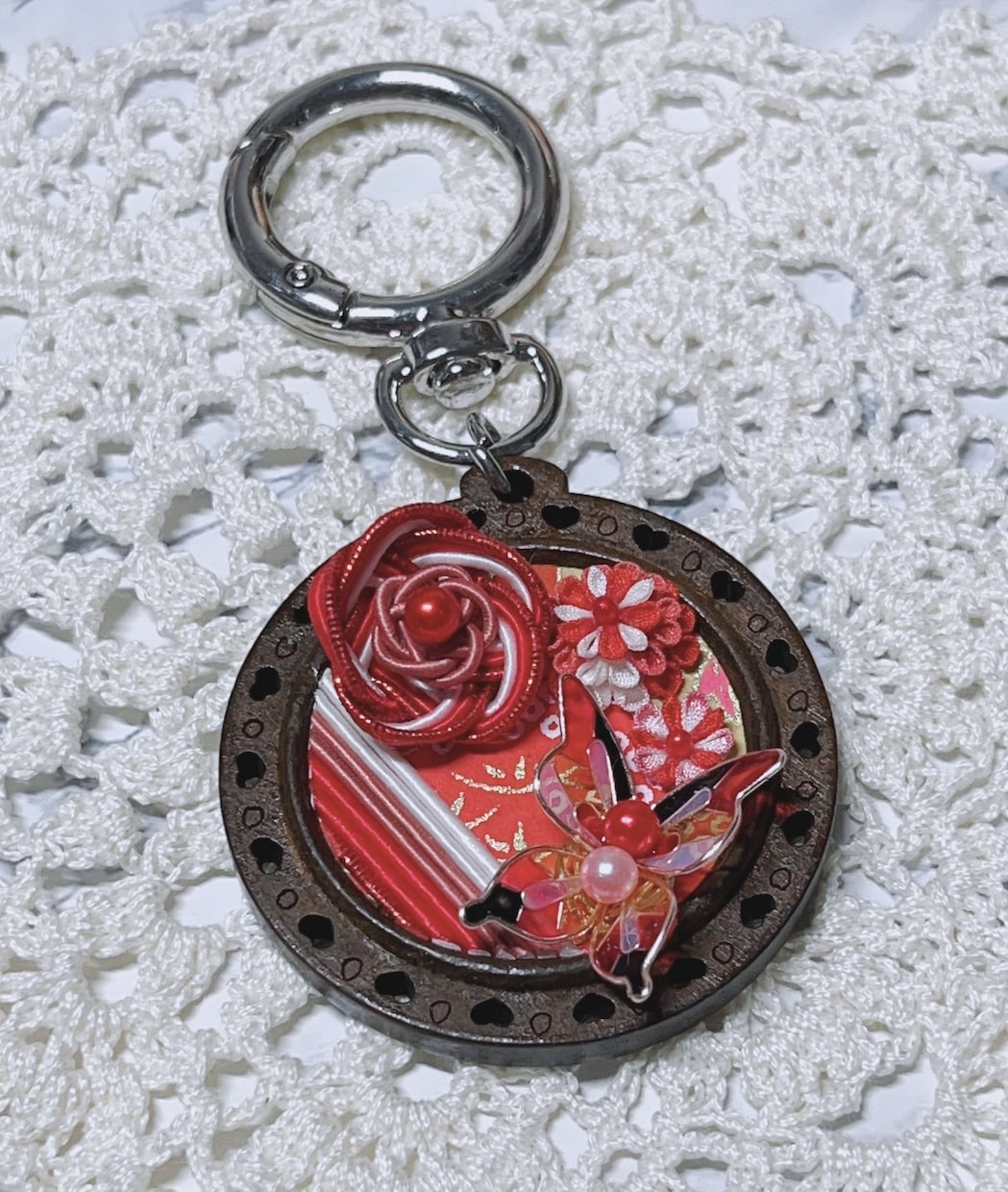 つまみ細工や水引を使ったキーホルダーをお作りします 世界に一つだけのあなたのためのキーホルダーです！ イメージ3