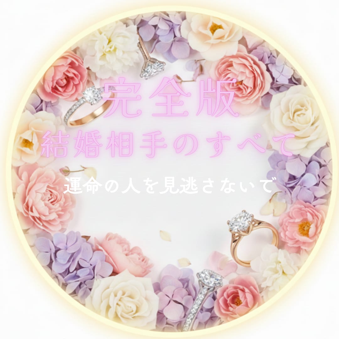 完全版☆あなたの運命の結婚相手〈名前も〉教えます 出逢う時期は？どこで？どんな人？年収は？結婚まで順調にいく？ イメージ1