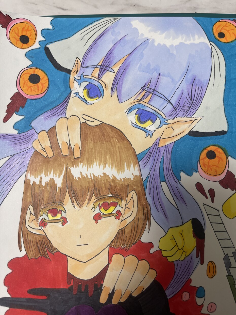 自己の感情を表現した作品を作成します あの頃の自分を優しく抱きしめたい。 イメージ2