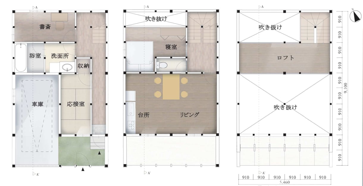 格安！建築図面を作成します 図面起こしから着彩まで幅広く対応！【CAD図面作成・加工】 イメージ1