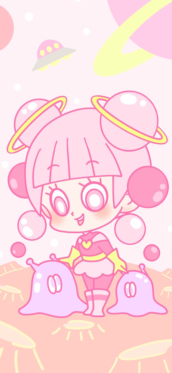 かわいいちびキャラの待ち受けイラストお描きします かわいいチビーズがたくさん待っています！ イメージ1