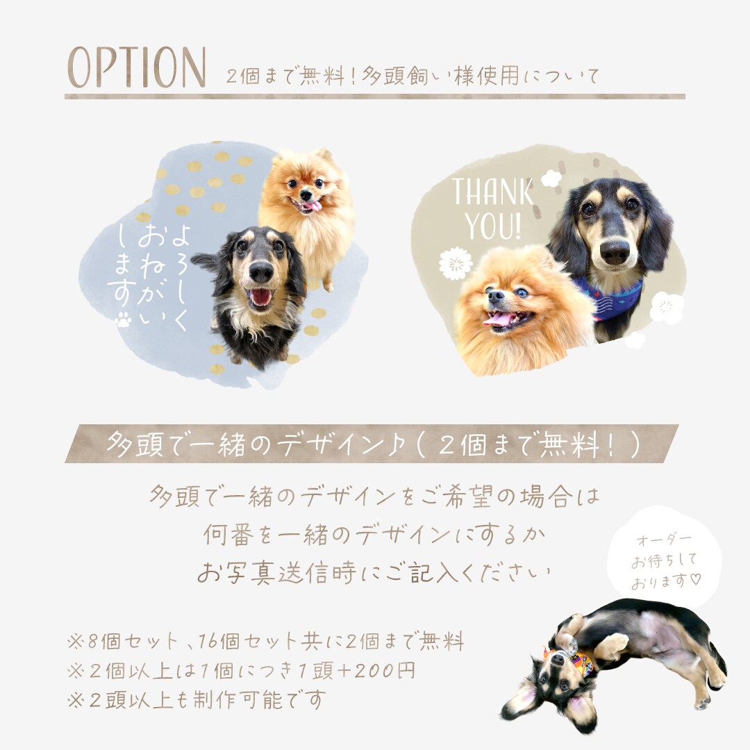 水彩絵具風・ペットのLINEスタンプ制作します 簡単！お写真を送るだけで作れる！8個〜16個制作します イメージ4
