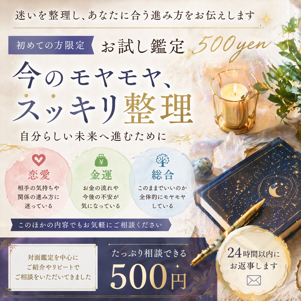 初回限定】今の流れとタイミングを読み解きます 迷いを整理し次の一歩を見つけます イメージ1