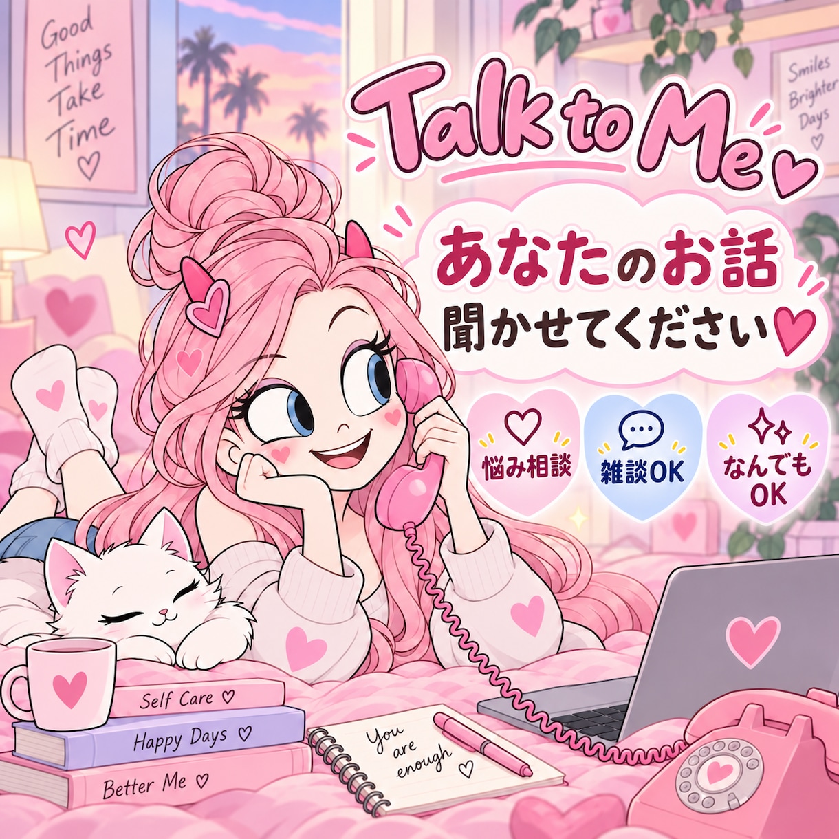 どんなお話でも大丈夫◎あなたのお話聞きます 会話で明るく笑顔にさせてください♡ イメージ1