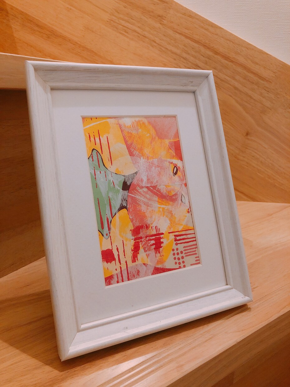 シンプルで小さな絵画を描きます ハガキサイズの小さな絵画です。どんな場所にも馴染みます。 イメージ2