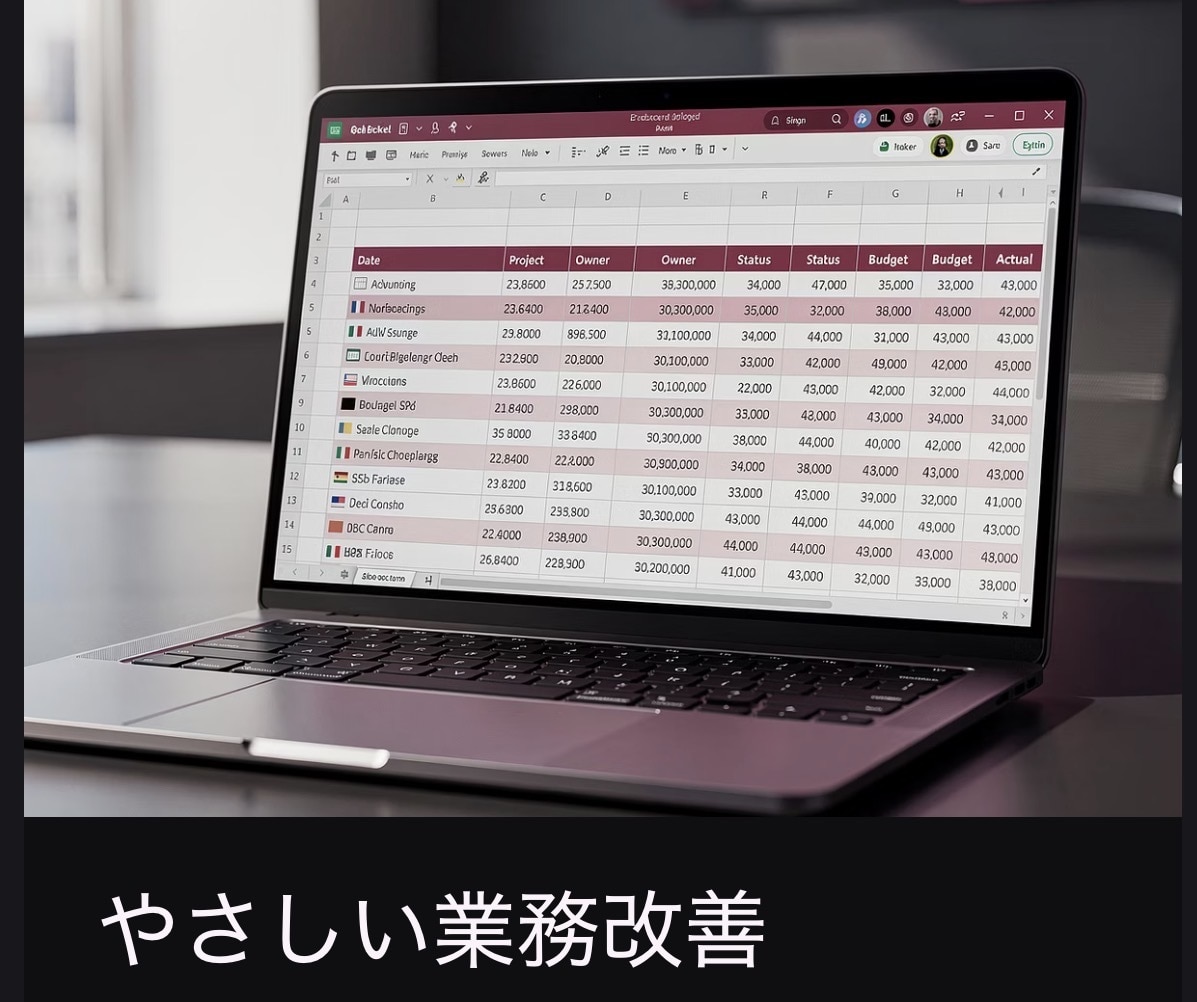 やさしい業務改善がExcelを見やすくします 使いにくくなったExcelを見やすく整えます イメージ1
