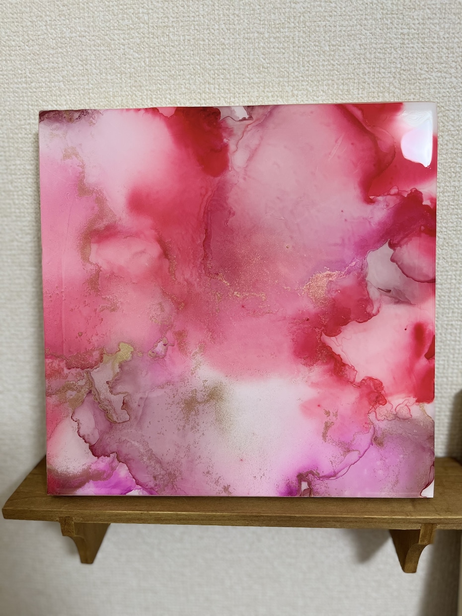 アルコールインクアートのパネル作成します♪ます 24×24の木製パネルになります。 イメージ4
