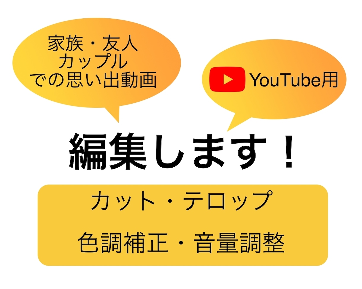 YouTube動画や思い出動画を編集します 低価格で承りますのでぜひご相談ください！ イメージ1