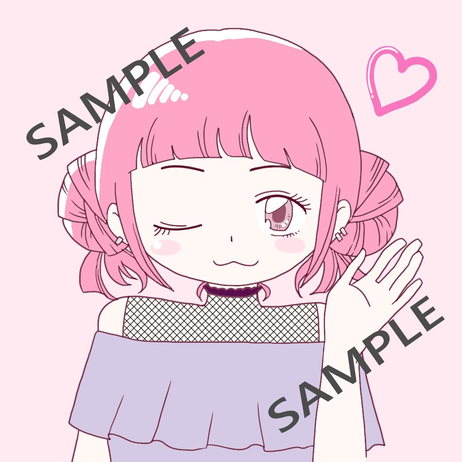 女性キャラのアイコン描きます SNSアイコン等にご利用いただける女性キャラのイラストです イメージ3