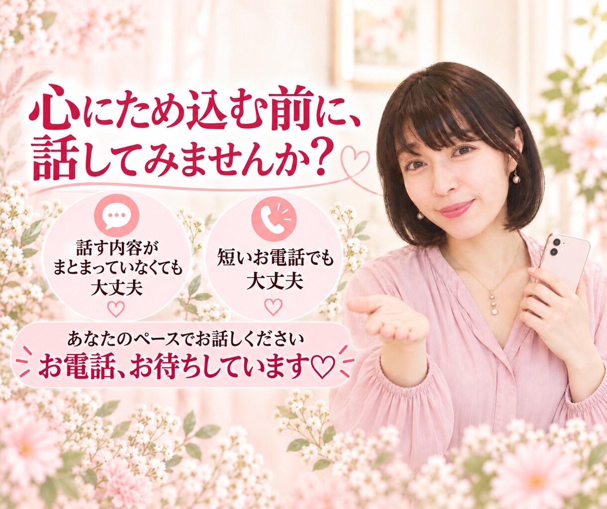寂しい時、誰かと話したいとき、看護師が寄り添います 愚痴・恋愛の悩み・仕事・眠れない夜否定せず優しく寄り添います イメージ5