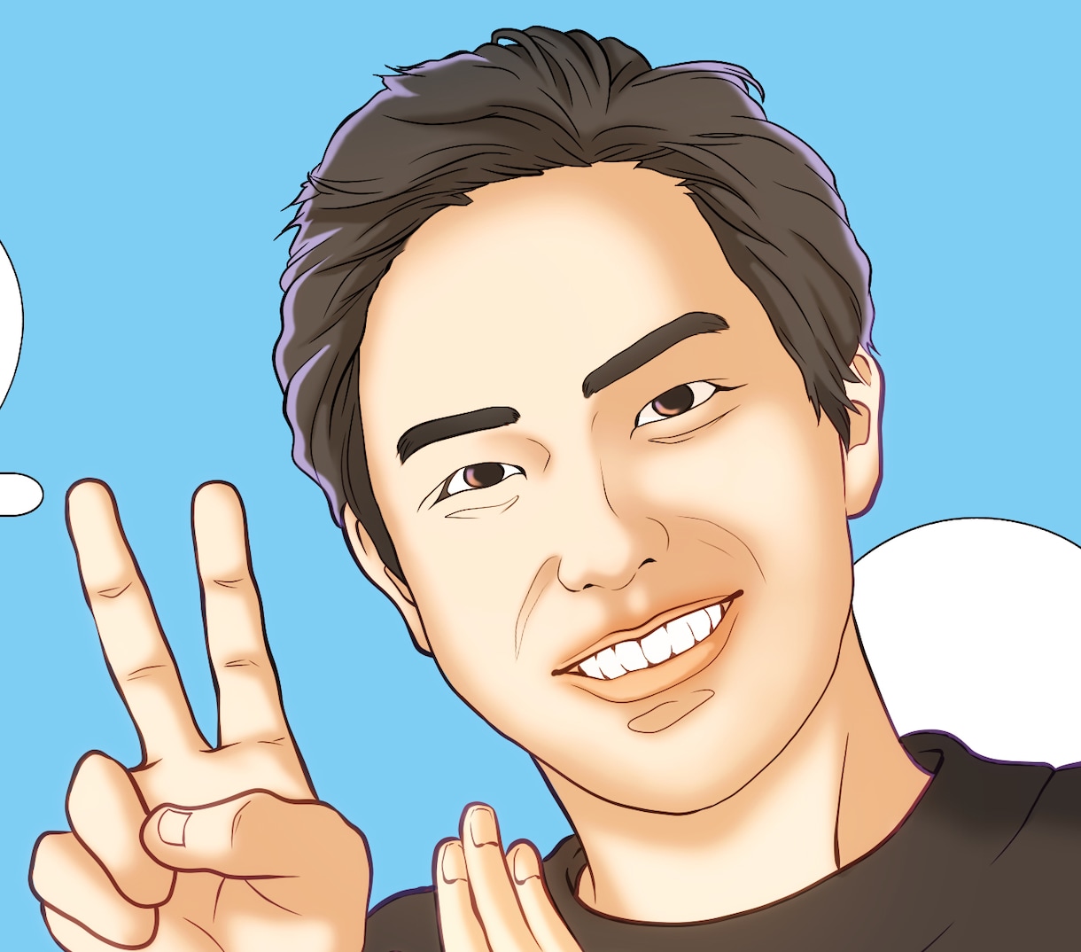 リアルめの似顔絵描きます 名刺やアイコン等に！写真は嫌でもイラストなら安心ですね。 イメージ4