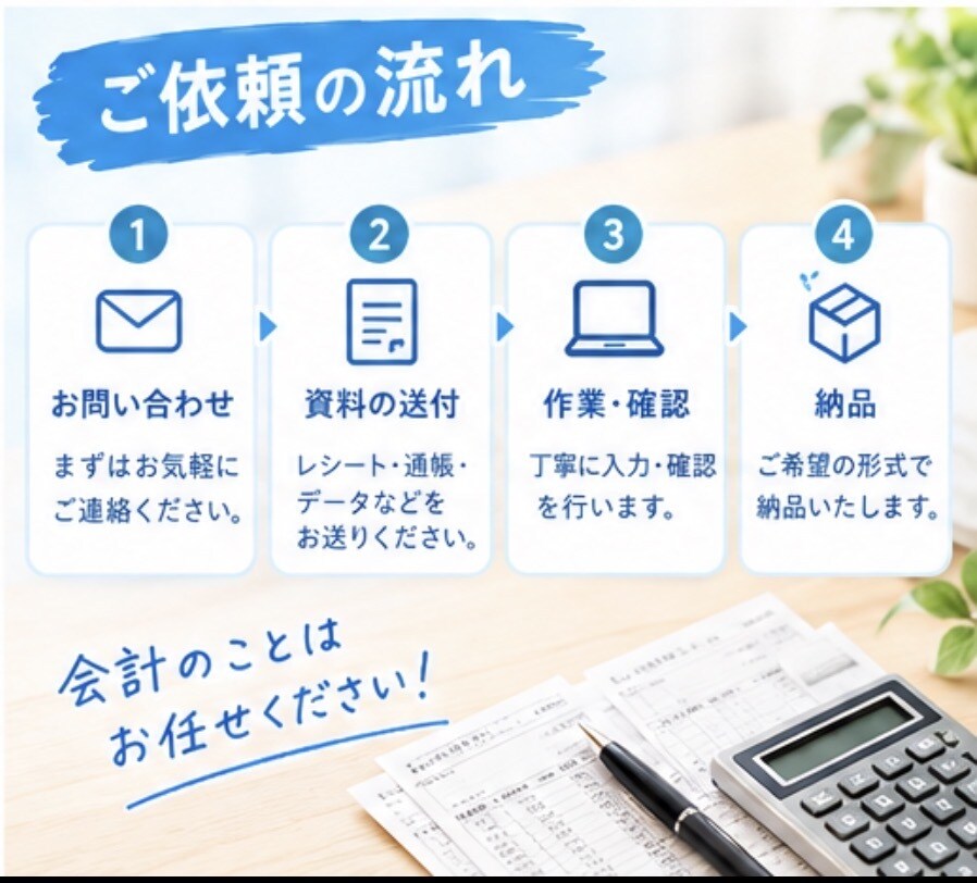 1仕訳50円で記帳代行します 税理士事務所勤務！丁寧な記帳代行 イメージ7