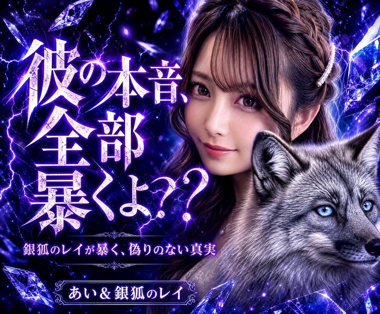 二魂一体◆レイが視抜き、あいが綴る魂の鑑定をします 銀狐レイが視抜く真実◆相談約1500件✨愛と信頼の徹底鑑定 イメージ1