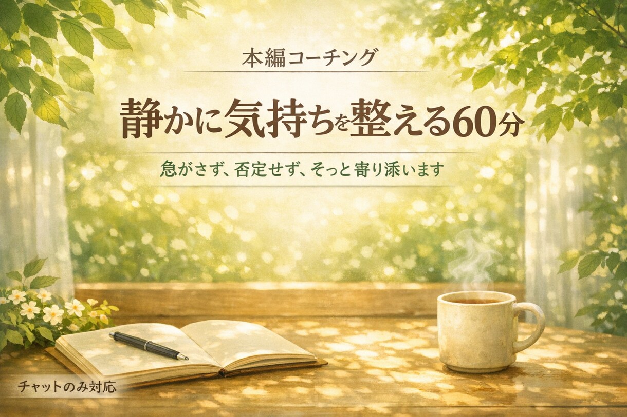 心がざわつく時に｜静かに気持ちを整えます 静寂に戻る、わたしのリセット時間 イメージ1