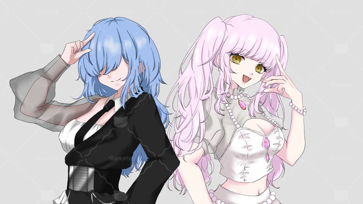 アイコン、サムネ、立ち絵等のイラスト制作します VTuber、配信活動、サムネ、キービジュアルに イメージ1