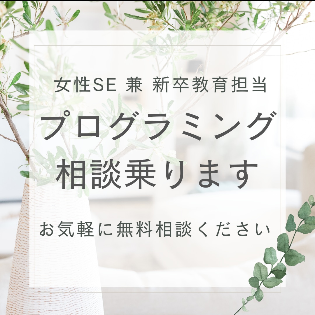 元人気No1女性講師がプログラミングを教えます 現役SE兼新卒教育担当！Web開発講師経験あり！ イメージ1