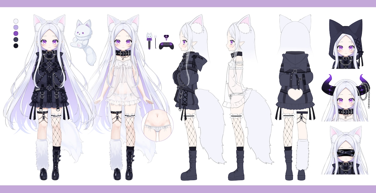 高可動域VTuber✨全工程制作します キャラデザ持ち込みやイラストのみモデリングのみもOK！ イメージ5