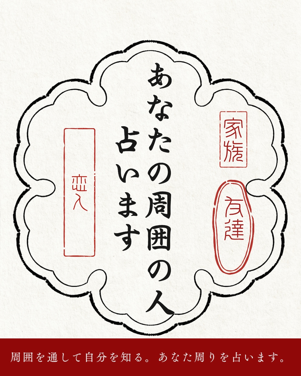 たっぷりワンコイン鑑定。あなたの周囲の人を視ます 家族、友人、恋人…あなたの周りを知って円滑で良好な対人関係を イメージ1