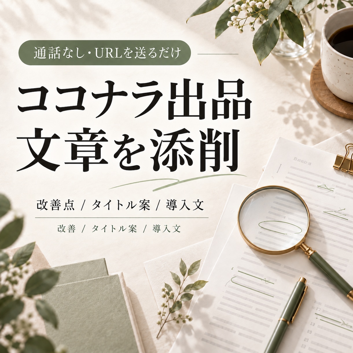ビジネス系のココナラ出品文を添削します 通話なし｜改善点・直す順番・タイトル3案をお届け イメージ1
