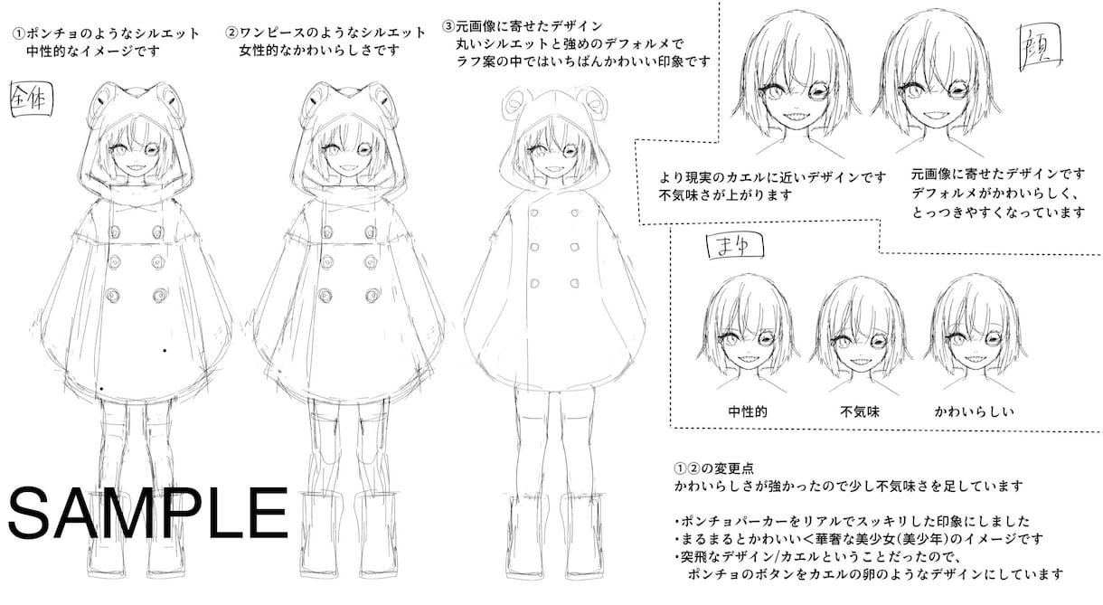 あなたのキャラクターをデザインします キャラクターデザイン相談＋描き起こし イメージ4