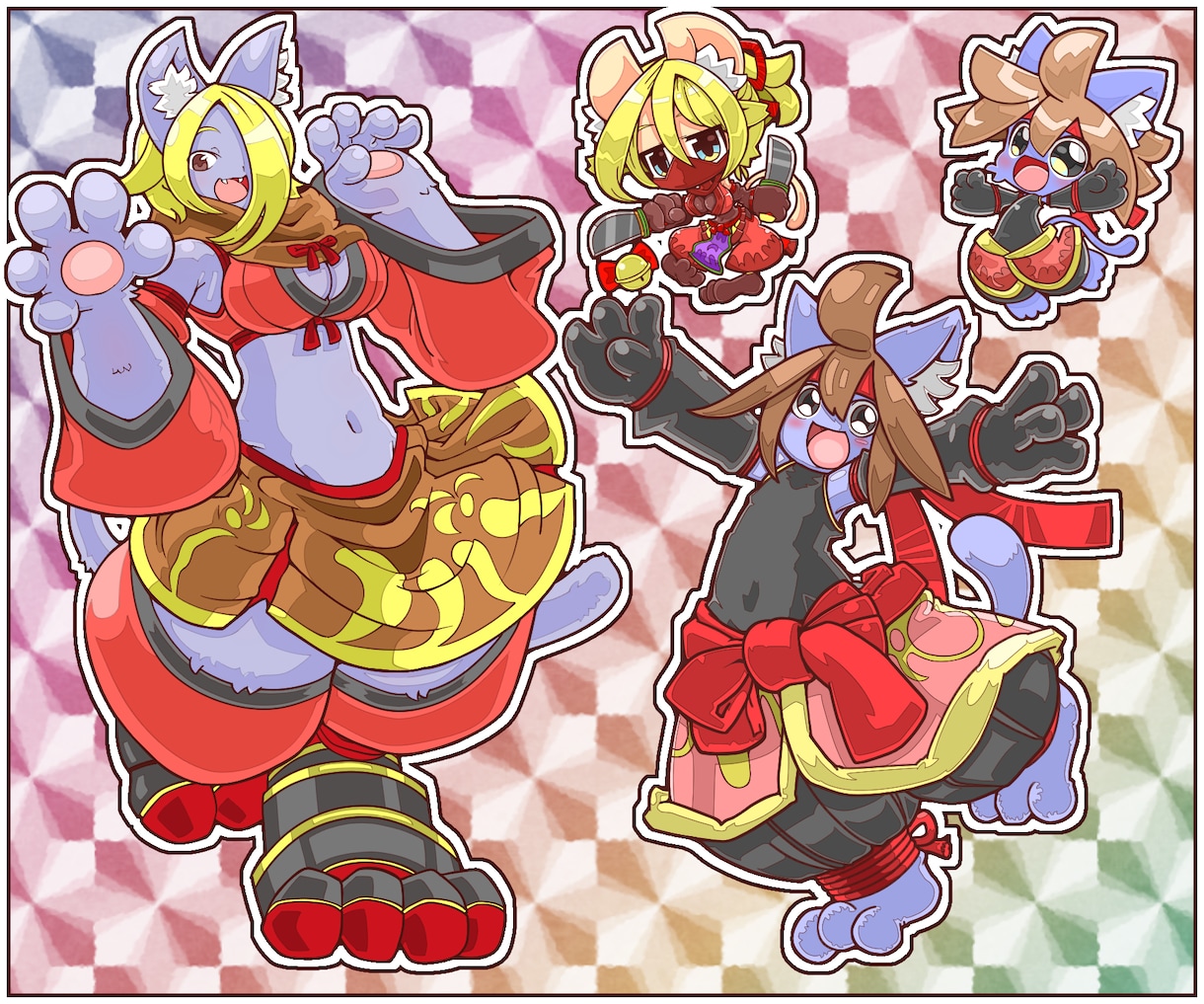 アイコンやイラストなど描きます ビックリマン風デザインなども承っております！ イメージ2