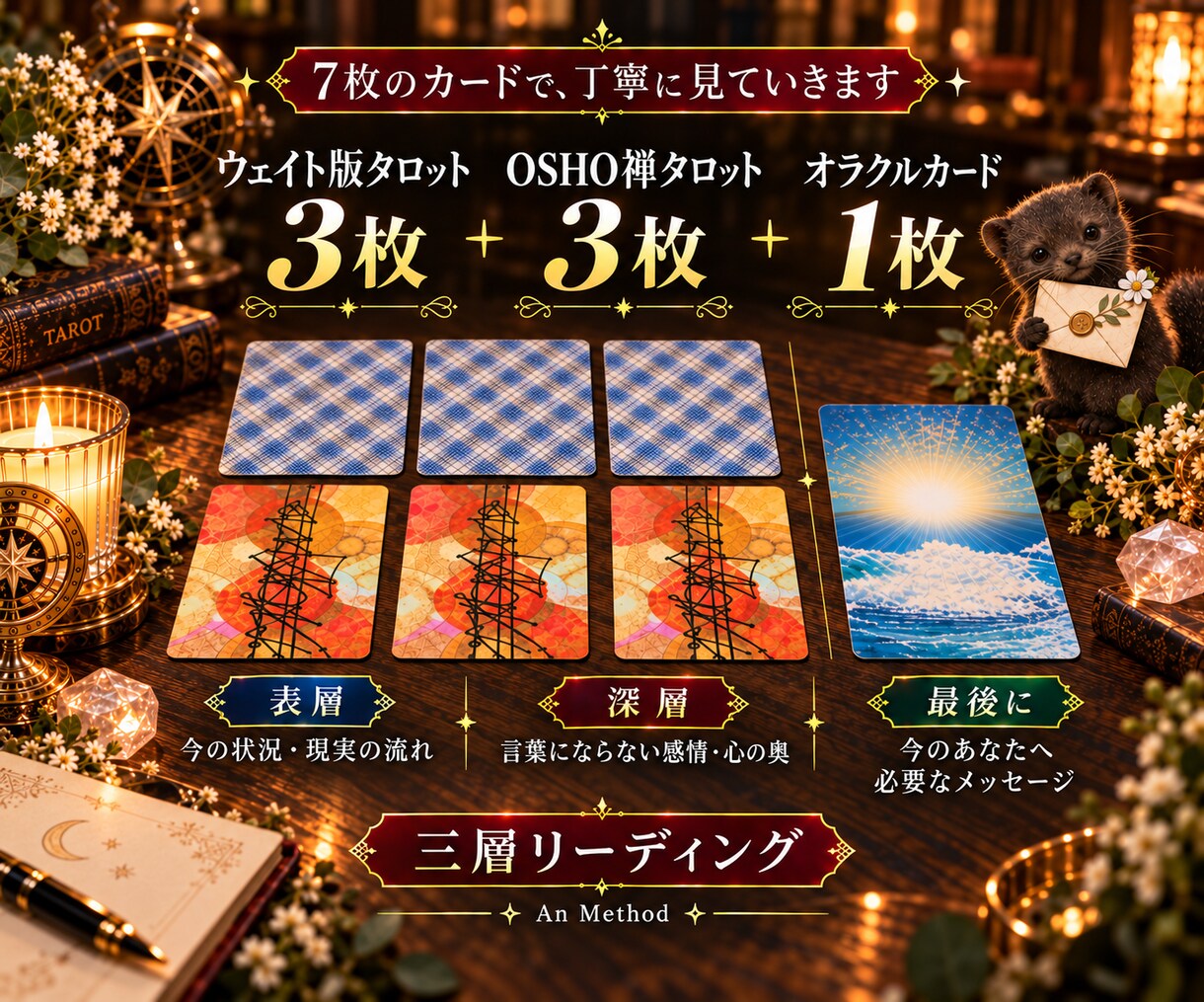 現実と心の奥を重ね、悩みの本質まで読みます 複雑な悩みを三つの視点から｜現実・心の奥・本質まで イメージ2