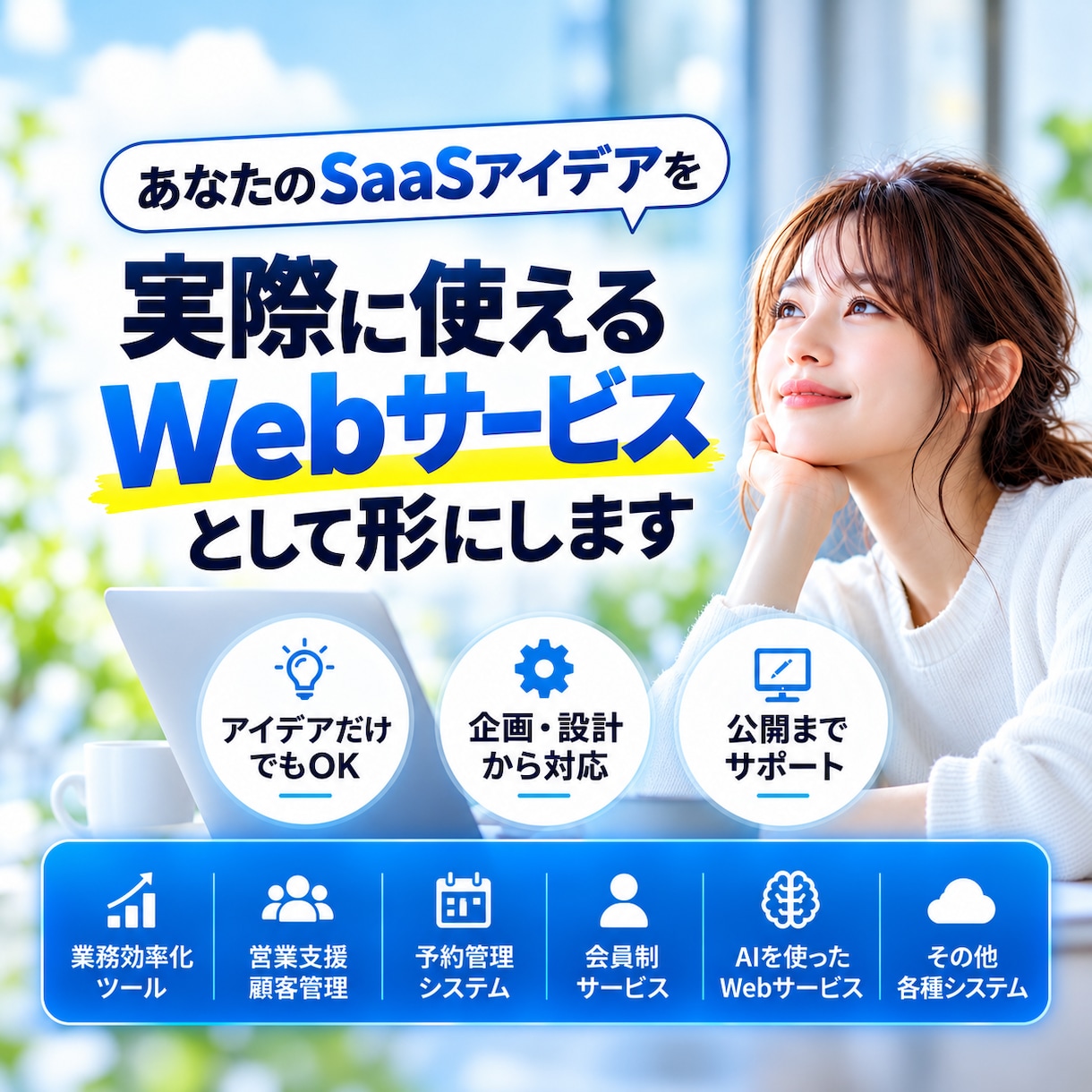 あなたのSaaSアイデアを実際に形にします アイデアから開発・公開まで対応します イメージ1