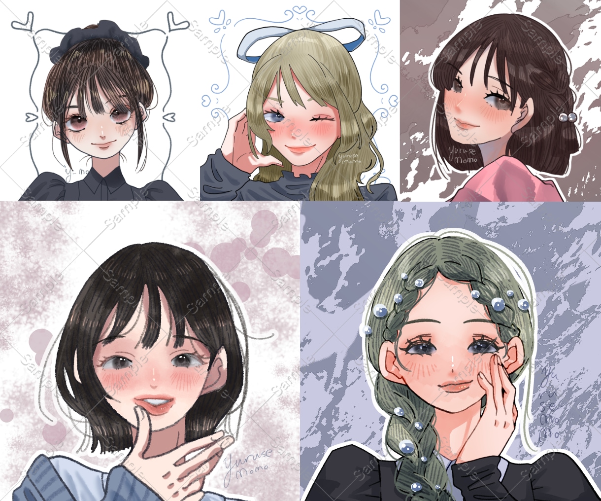 イマドキかわいい！おしゃれな女の子描きます おしゃれでかわいいチャーミングなアイコンで差をつけよう！ イメージ2