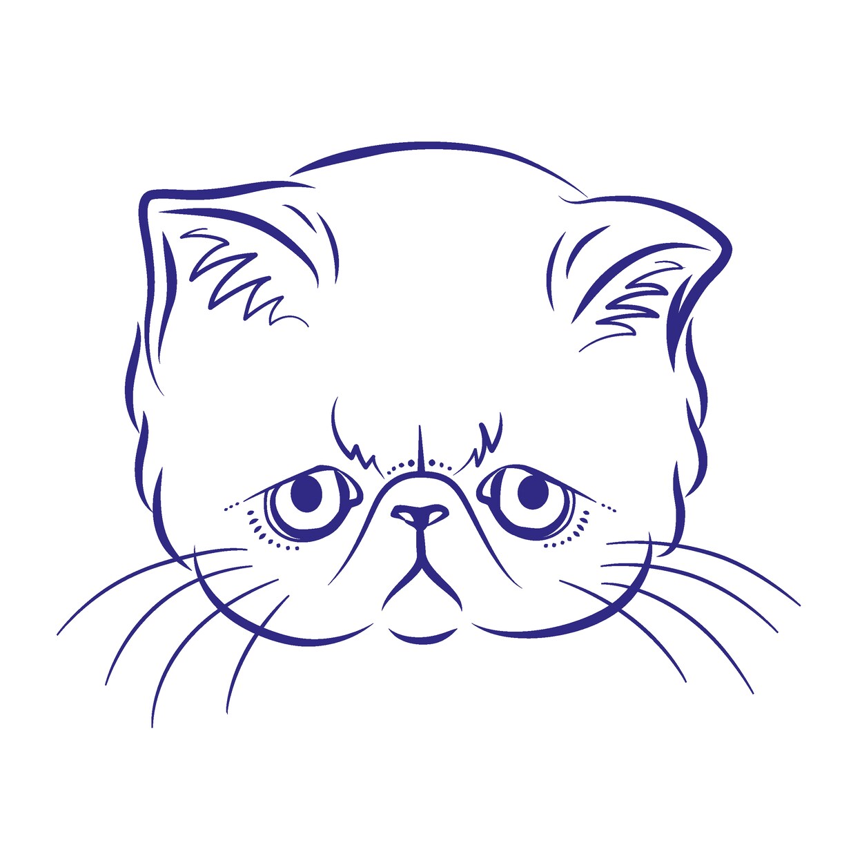 シンプル＆グラフィカル ペット線画で描きます データ対応 甘さ控えめの猫のイラスト グッズやアイコンに◎ イメージ1