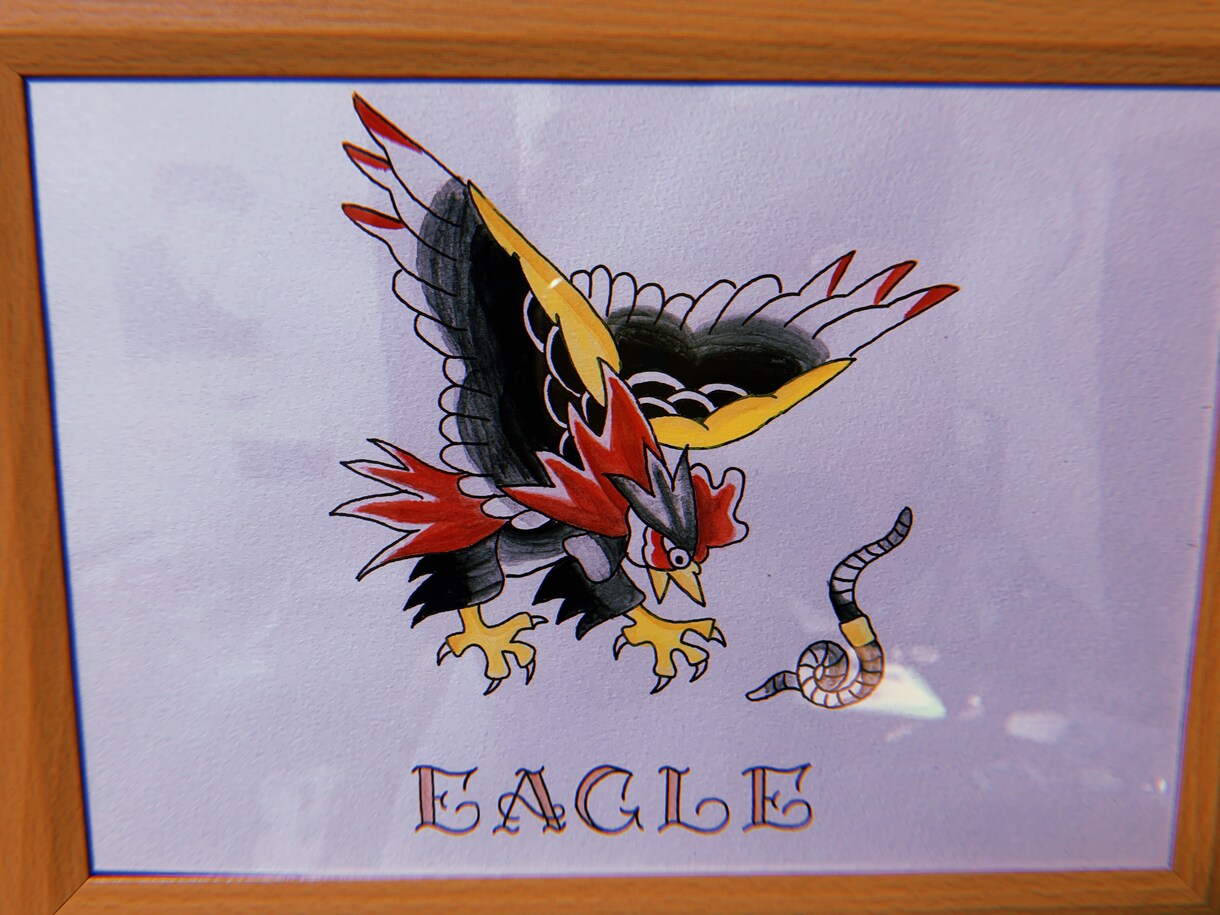 おしゃれなタトゥーフラッシュをかいています Eagleポスターオシャレなポスター イメージ4