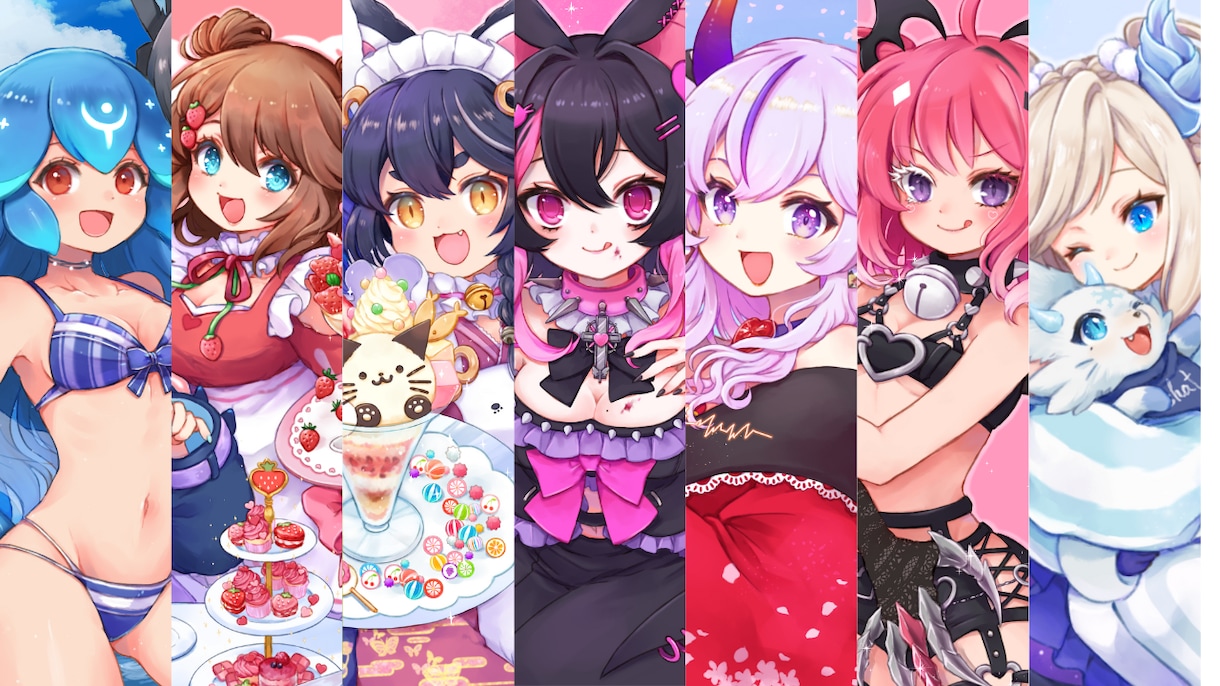存在感◎かわいいイラストお描きします 動画サムネ・立ち絵・SNS用イラスト各種お描きします！ イメージ3