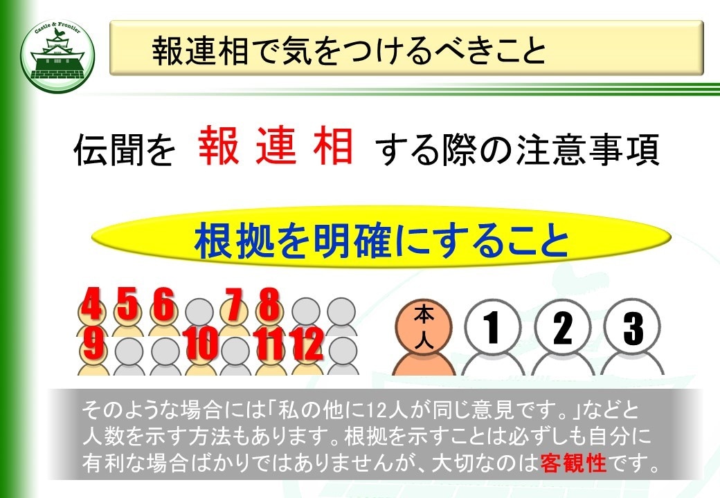 社内研修「報連相」(Ver.3.00)を提供します そのままでも使える台本付きパワーポイントデータです。 イメージ6